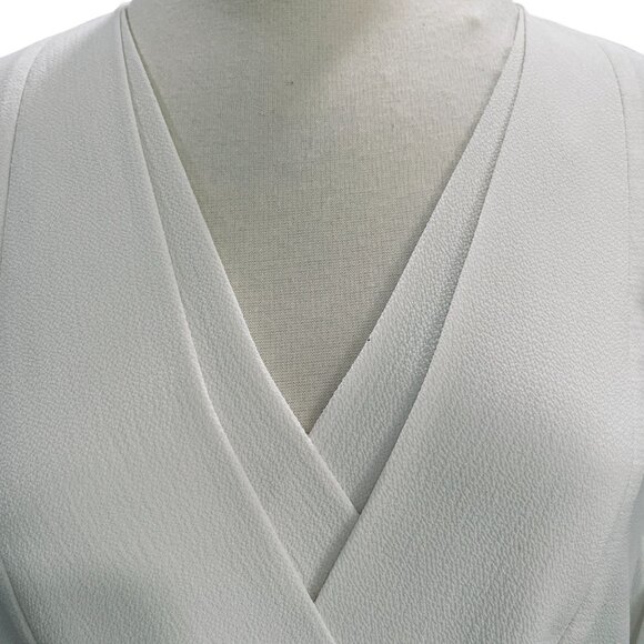 Vince Camuto Womens Ivory Faux Wrap Blouse Long Sleeve Small Elegant Work Top - Picture 8 of 9